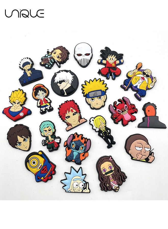 Unique 20 Pieces Japanese Anime Character Collection Shoe Buckles, Cartoon Anime Collection Series Charm Shoes Charm Crocodile Hole Shoes for Kids, Boys, Girls, Men and Women Party Gifts - Image 2