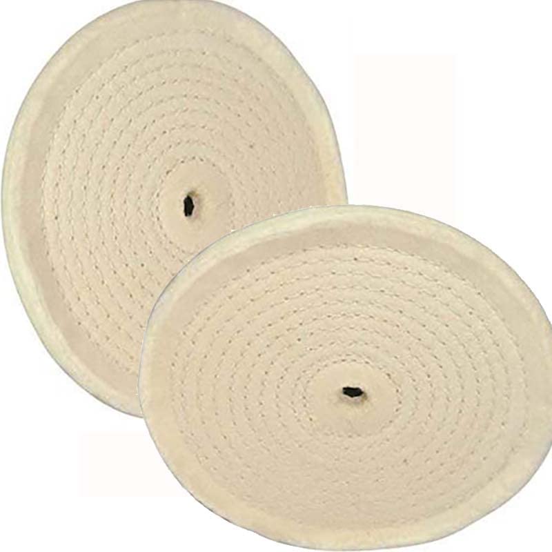 DIY Crafts Pack of 3 Pcs 3 inch Pad Off White Spiral Stitched Cotton Buffing Polish Wheel Bench Grinder Polishing Wheel Layers Cotton Spiral Stitched Cotton Pack of 3 Pcs 3 inch Pad Off White - Image 4