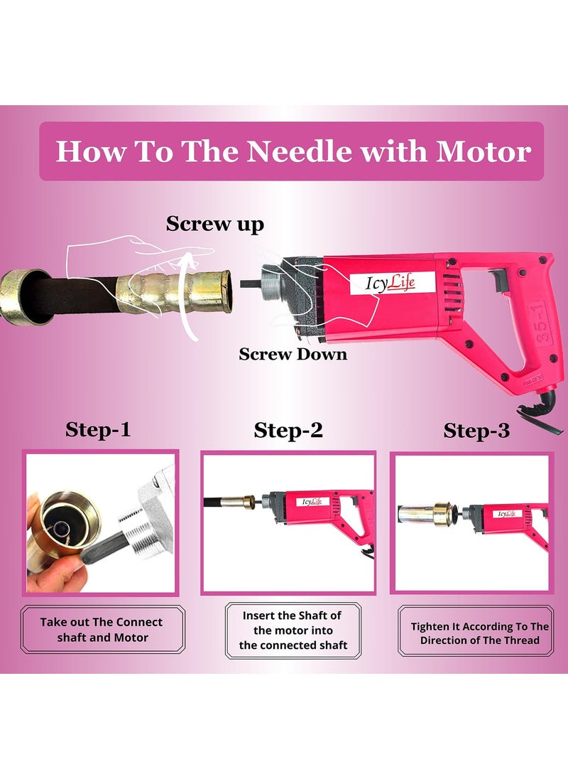 ICYLIFE ICYLIFE 1290WATT Concrete Vibratoriron Machine With 3 Mtr Needle Electric Concrete Vibrator 13400rpm  - Image 4