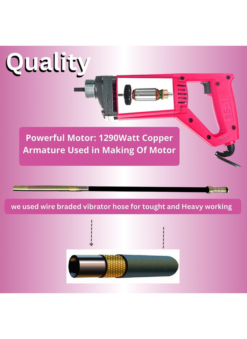 ICYLIFE ICYLIFE 1290WATT Concrete Vibratoriron Machine With 3 Mtr Needle Electric Concrete Vibrator 13400rpm  - Image 3
