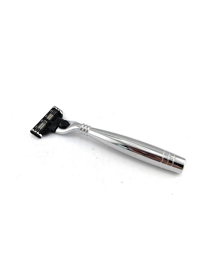 G.B.S Triple Blade Stainless Steel Razor Durable Shiny Easy To Use Comes With A Leather Case - Image 3