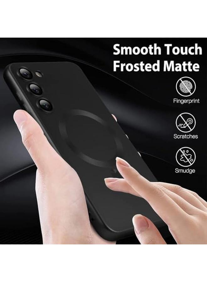 erorex Silicone Magnetic Case For Samsung Galaxy S24 Compatible With Mag Safe Camera All Round Protection Shockproof Phone Case For Galaxy S24，Black  - Image 4