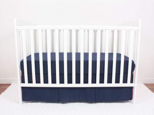 CaSaJa 3-Pack Fitted Crib Sheets Set for Baby Boys, Extra Soft Breathable 9" Deep Mattress Sheet for Standard Toddler Bed 28x52, Cozy Washable Microfiber Nursery Sheets, 2 Navy Blue/1 Charcoal Gray - Image 2