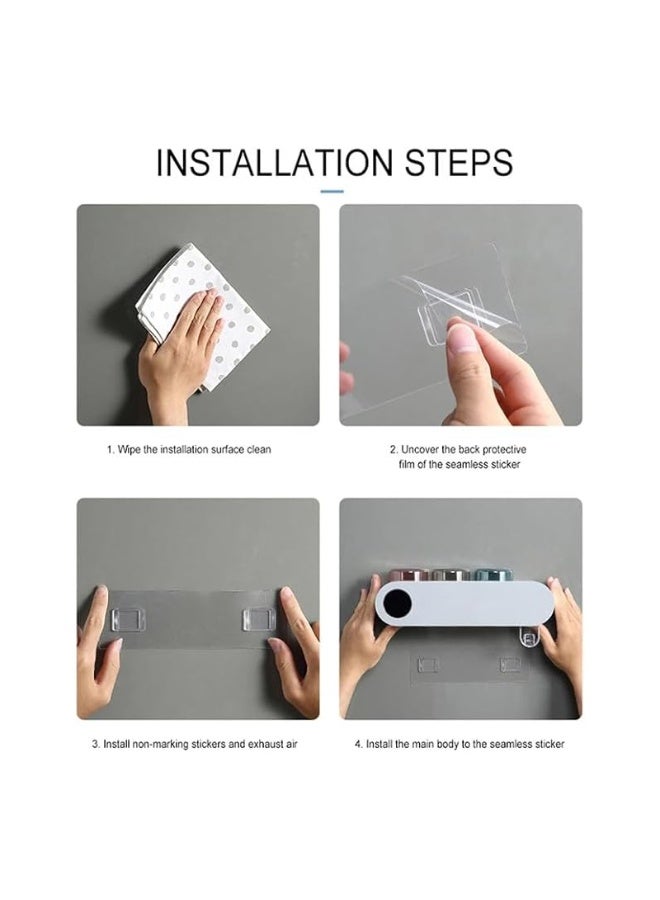 ecoco Hygienic Wall-Mounted Electric Toothbrush Holder – 3 Cups, UV Sanitizer, Automatic Toothpaste Squeezer Dispenser Toothbrush Home Bathroom Accessories Set - Image 5