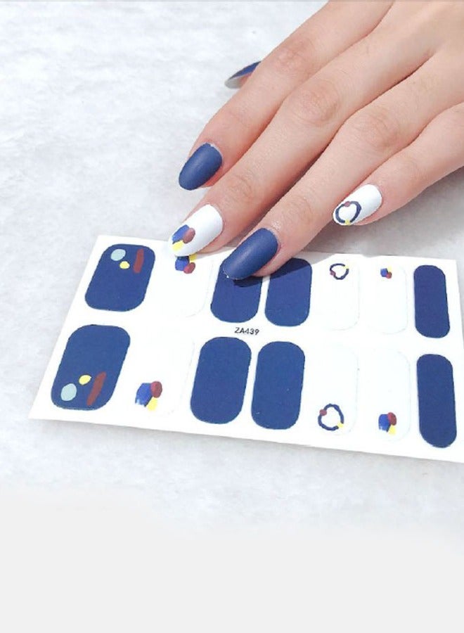 خيشة 14قطعة ستيكر للأضافر بتصاميم عصريه