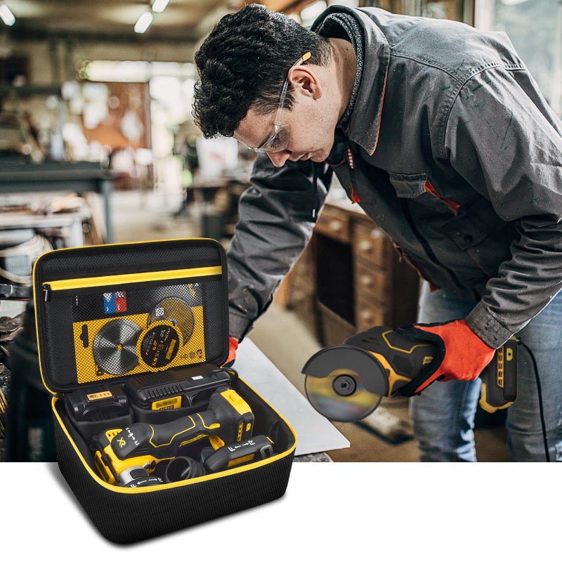 Tanmqin Bag Compatible with DEWALT 20V MAX Cut Off Tool 3 in 1 Brushless (DCS438B), Storage Case Carrying Holder Organizer for Charger, Batteries, Cutting Wheel and Other Accessories (Box Only) - Image 5
