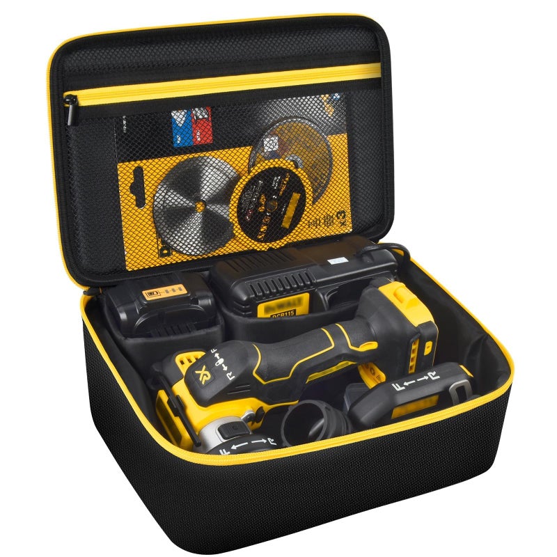 Tanmqin Bag Compatible with DEWALT 20V MAX Cut Off Tool 3 in 1 Brushless (DCS438B), Storage Case Carrying Holder Organizer for Charger, Batteries, Cutting Wheel and Other Accessories (Box Only) - Image 1