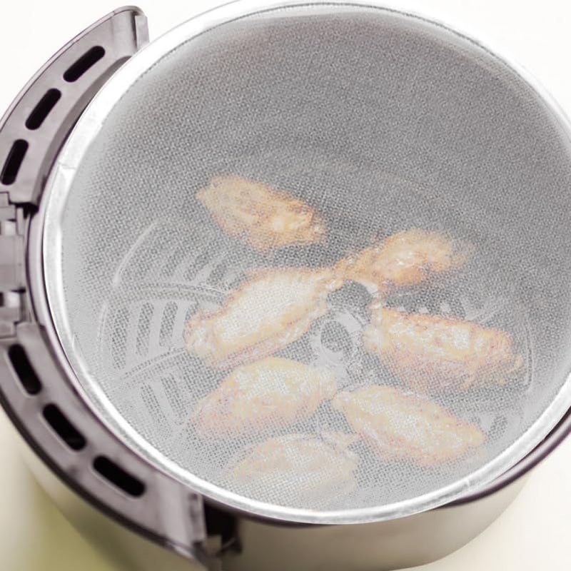 CONGARTENO Splatter Guard for Air Fryer 21Cm Stainless Steel Anti Grease Cover Kitchen Cooking Splash Shield Oil Protector Mesh Accessory for Home Use - Image 2