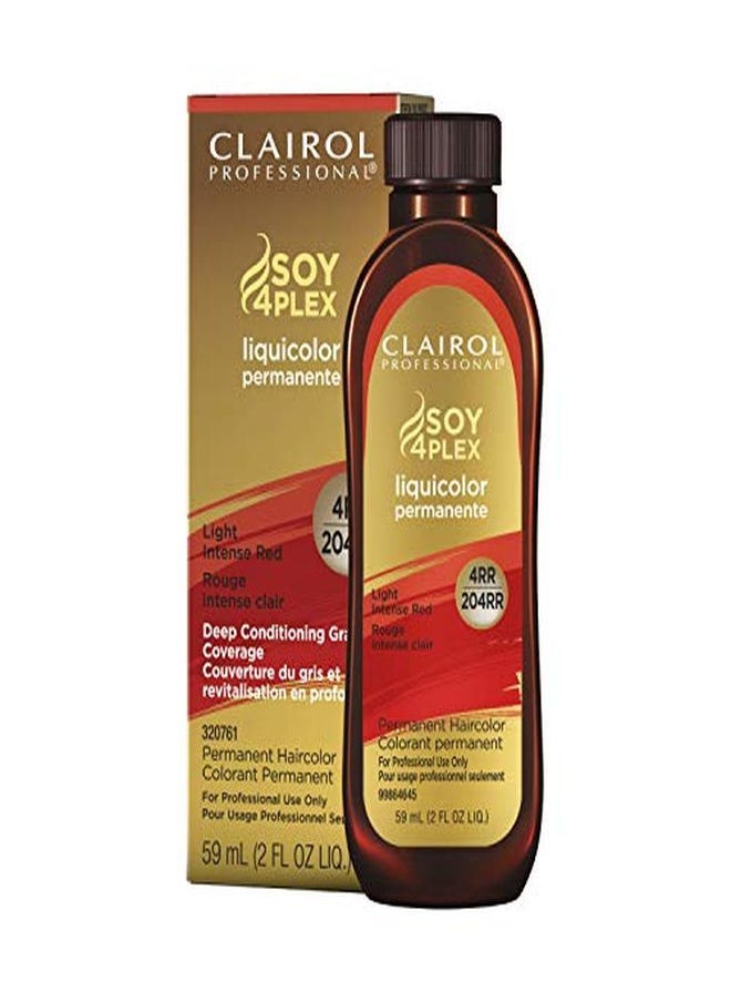 CLAIROL PROFESSIONAL - صبغة الشعر الدائمة ليكويكولور للون الشعر الداكن، 4Rr أحمر فاتح مكثف، 2 أونصة. - Image 1