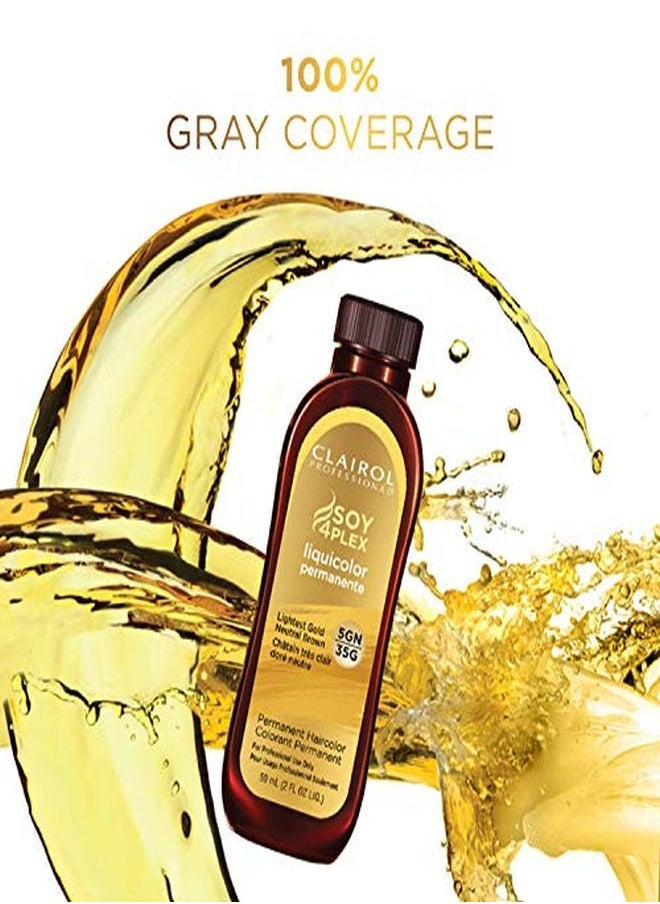 CLAIROL PROFESSIONAL - صبغة الشعر الدائمة ليكويكولور للون الشعر الداكن، 4Rr أحمر فاتح مكثف، 2 أونصة. - Image 1