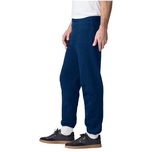 Gildan mens Fleece Elastic Bottom Sweatpants With Pockets, Style G18100 Pants, Navy, Small US - Image 2