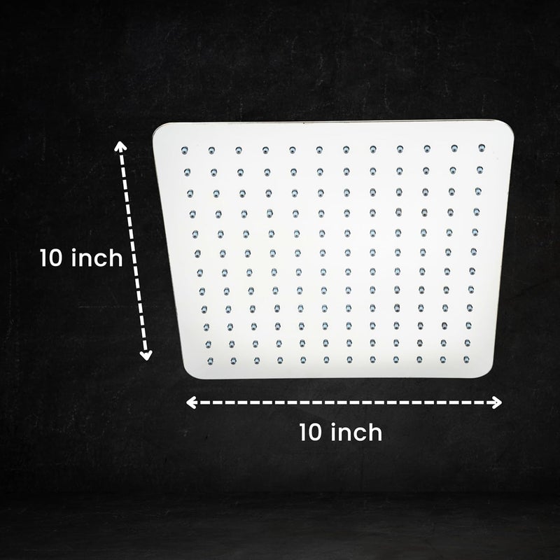 RiverSoft RSRS100 Rain shower 10 inch x 10 inch without arm SS304 Grade Chrome - Image 3