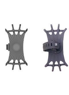 2pcs Black Gray Bicycle And Motorcycle Phone Holder Bicycle Phone Holder Handlebar Clamp