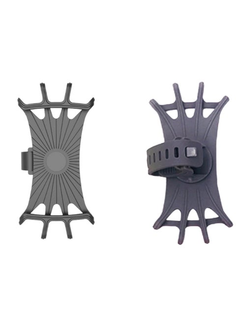 2pcs Black Gray Bicycle And Motorcycle Phone Holder Bicycle Phone Holder Handlebar Clamp