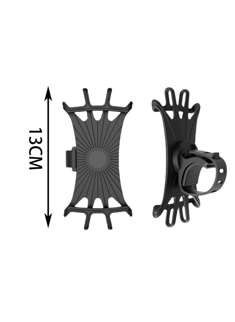 Generic - 2pcs Black Gray Bicycle And Motorcycle Phone Holder Bicycle Phone Holder Handlebar Clamp - Image 1