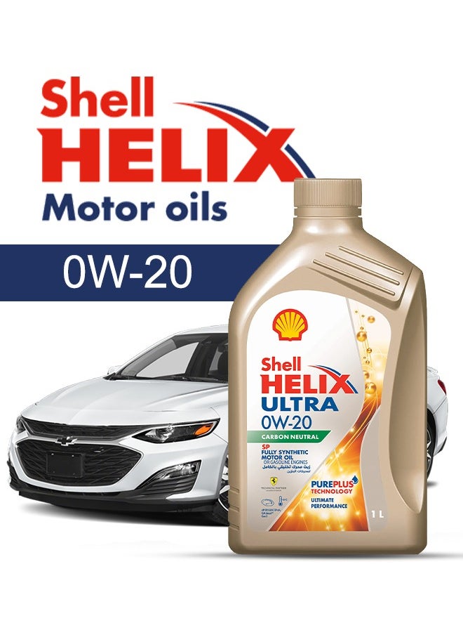 Shell Engine Oil – For Chevrolet Malibu V6 2012 - 2008، 6 Liter، viscosity 0w20 Shell - With Engine Oil Filter - 2008 2009 2010 2011 2012 