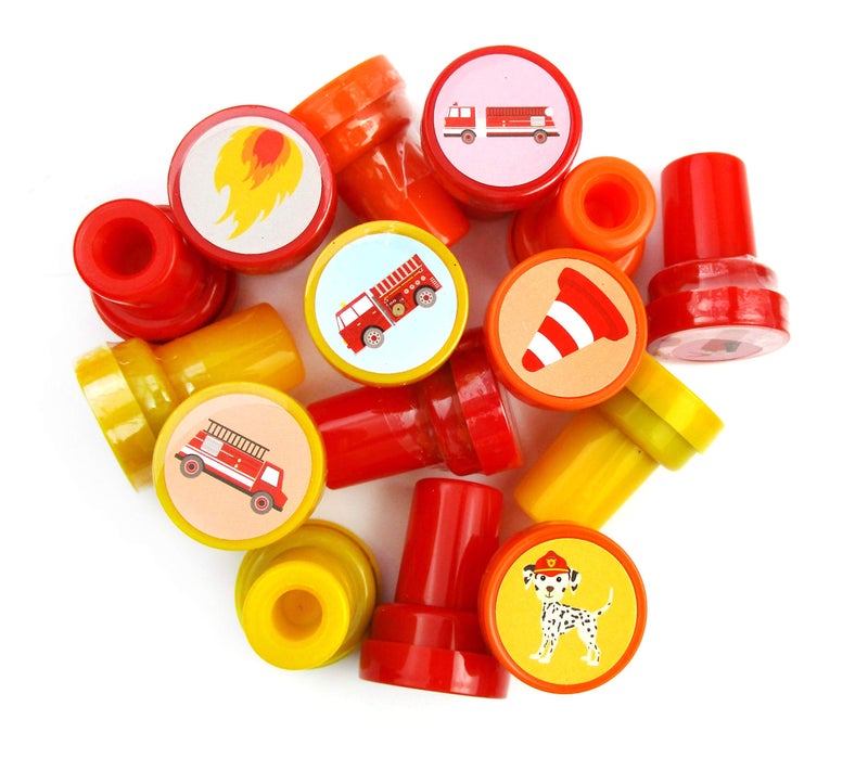TINYMILLS 24 Pcs Firetrucks Stampers for Kids - Image 4