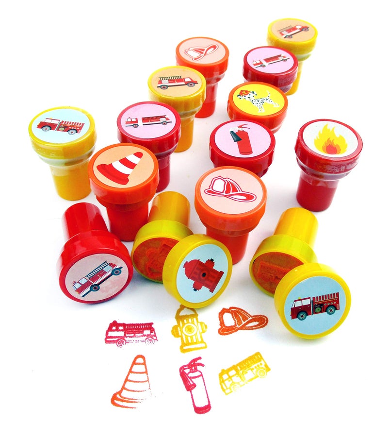 TINYMILLS 24 Pcs Firetrucks Stampers for Kids - Image 3