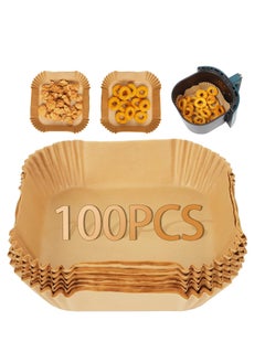 Generic Air Fryer Paper Liners - 100 Pieces, Non-Stick, Square, Large  - Image 1