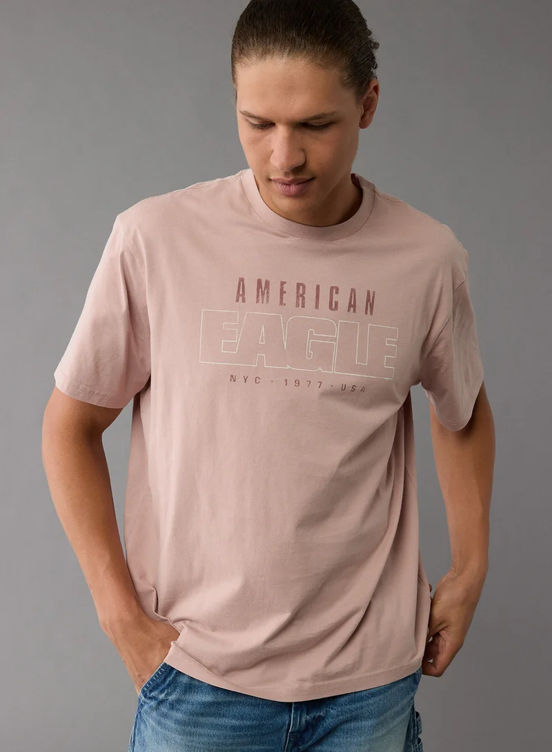 American Eagle Logo Graphic Crew Neck T-Shirt