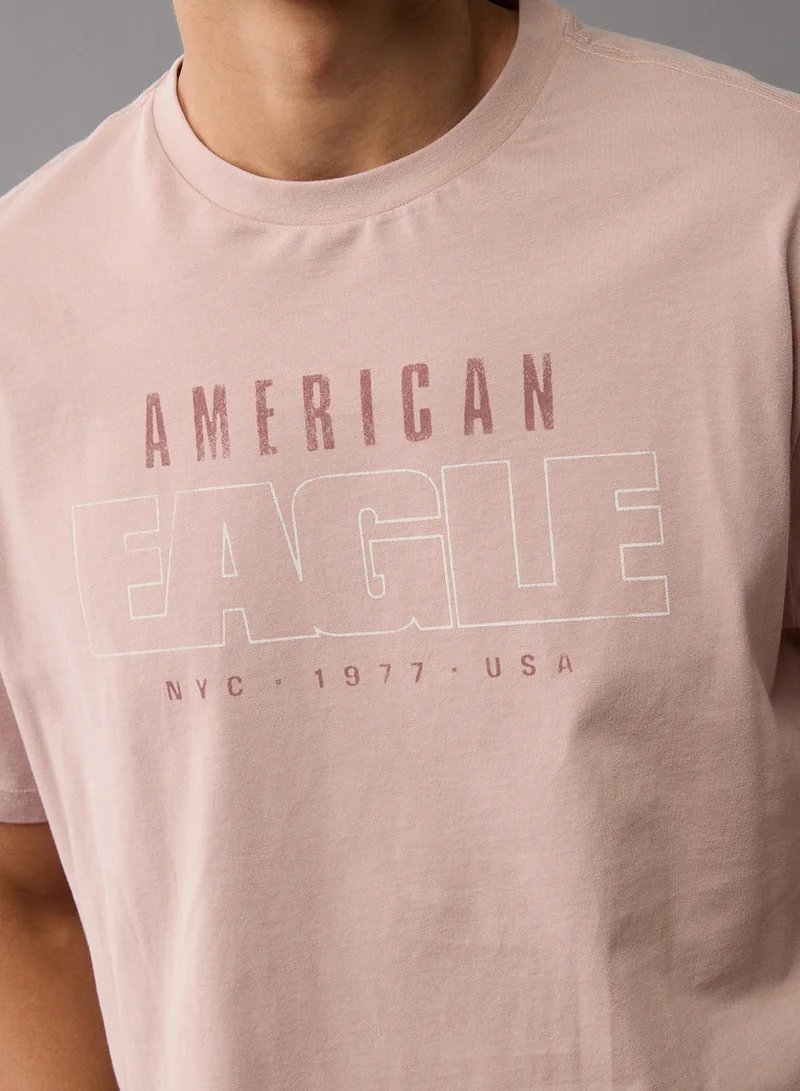 American Eagle Logo Graphic Crew Neck T-Shirt