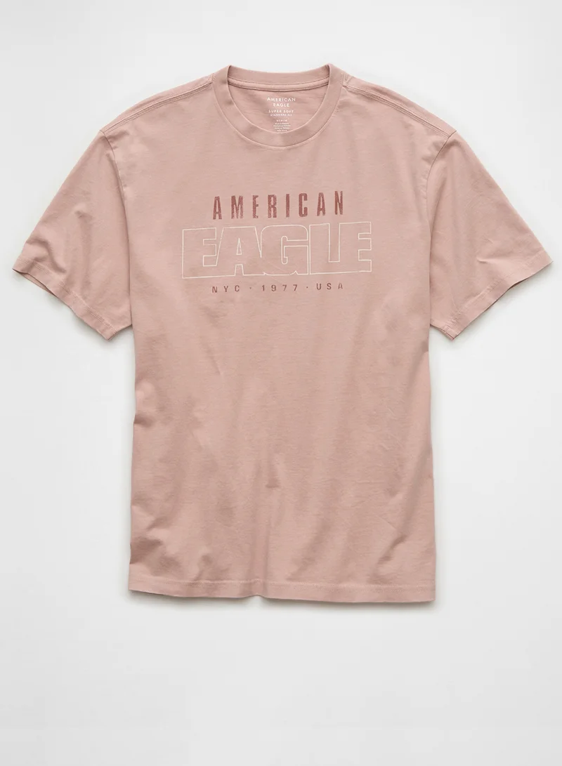 American Eagle Logo Graphic Crew Neck T-Shirt