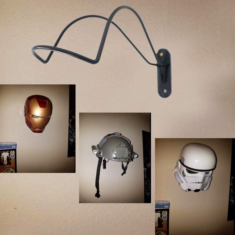 Pmsanzay Bulk storage easy optimized build Strong Iron Rack for Avengers Iron Man Electronic Helmet/Scout Trooper Helmet | Wall Mounted | Helmet Storage Display | The Avengers Costume Helmet Collection Wall Hanger Stand | No Helmet Long lasting universal build - Image 3