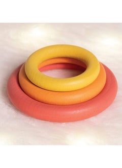 TickiT 73977 Rainbow Wooden Rings Set Of 21 3 Sizes Counting And Sorting Rings Loose Parts Wooden Toy For Babies And Toddlers 10M+ Inspire Curiosity And Openended Play  - Image 5