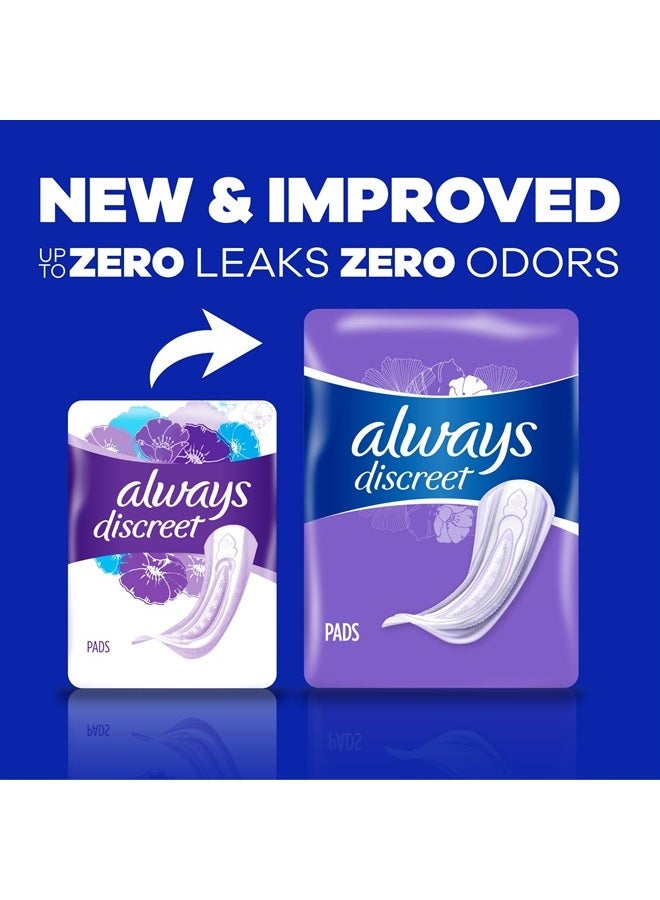 Always Discreet Adult Extra Heavy Long Incontinence Pads, Up to 100% Leak-Free Protection, White 45 Count (Packaging May Vary)  - Image 2