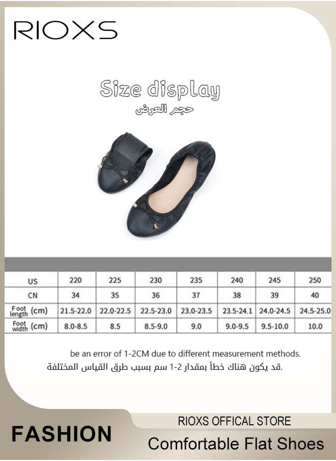 RIOXS - Women's Belice Ballet Flats, Ultra Soft Round Toe Slip-ons, Comfortable Flat Shoes, Walking Ballerina Shoes, Low Heel Dressy Ballerina Shoes, Anti-slip Work Shoes, Business Shoes, Dance Flats - Image 1