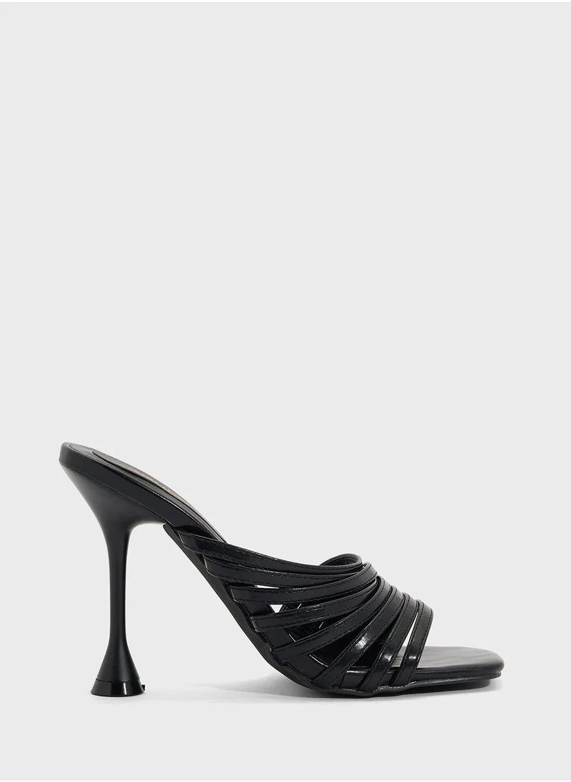 ترافل من نمشي Multi Strap Mule Heel Sandal