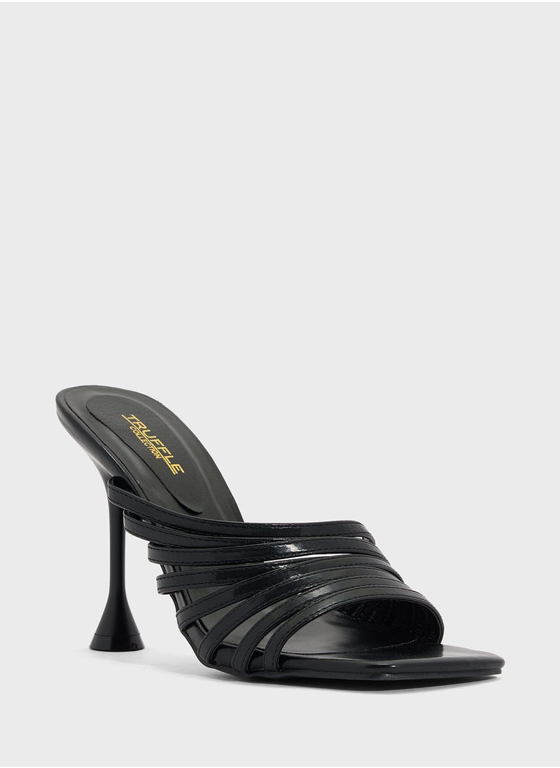 Truffle Multi Strap Mule Heel Sandal  - Image 2
