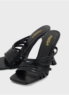 Truffle Multi Strap Mule Heel Sandal  - Image 4