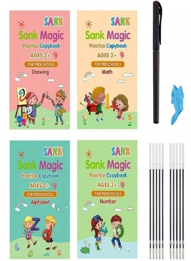 HB Plus Sank Copybook (4 Books + 10 Refills + 1 Pens + 2 Grips) - Magic Book for Kids, Mama Magic, Sank Magic - Explore Creative Learning - Image 1