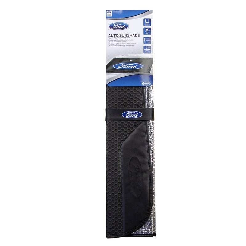 Plasticolor 003858R01 Black Matte Finish Car Truck or SUV Front Ford Logo Windshield Sunshade - Image 3