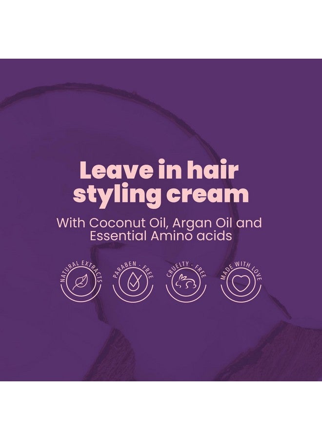 ANYELUZ Coconut Hair Styling Cream Provides Strength Deep Hydration And Frizz Control With Argan Oil Detangler For All Hair Types Daily Use  - Image 4