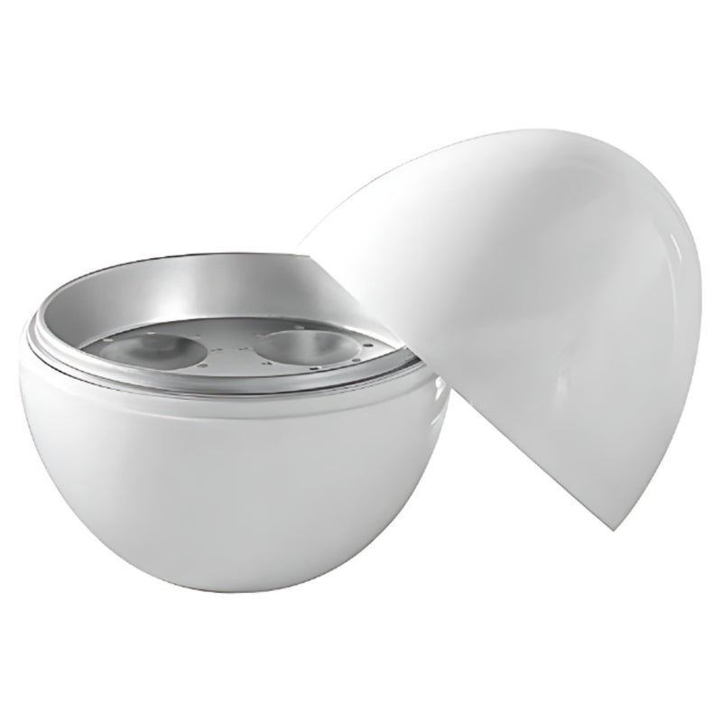 White PP Steamer 13.5 x 14 x 15.5 cm Microwave Safe 1 Piece Package Contents Steamer - Image 1