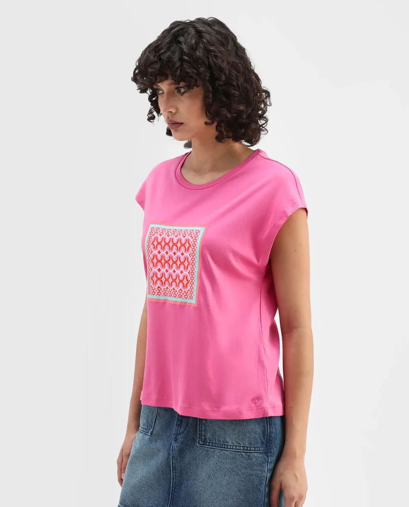Rareism Women's Trendsetter Boxy Drop Shoulder Tee