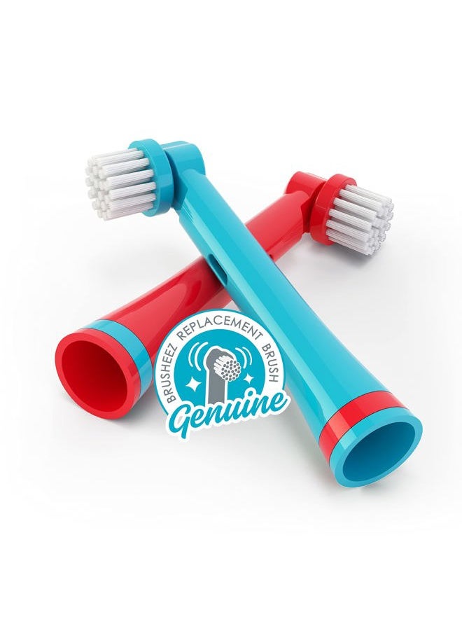 Brusheez Electronic Toothbrush Replacement Brush Heads 2 Pack (Pepper The Dinosaur)  - Image 1