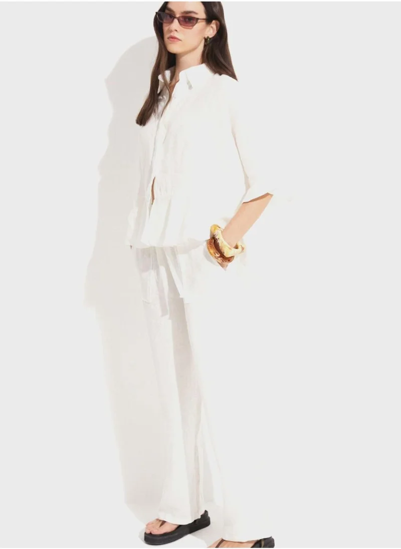 JUNE Frill Sleeve Shirt