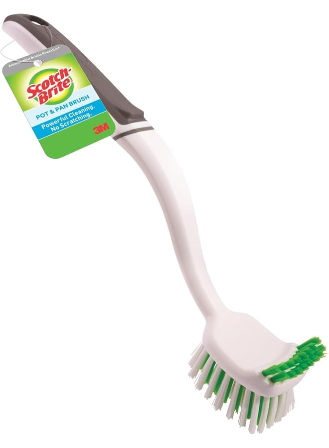 Scotch Brite Pot Pan And Dish Brush 1 Unit Pack Multicolor Cleaning Brush Dishes Brush Small And Versatile Cleaning Tool With Long Lasting Bristles - Image 1