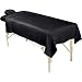 ForPro Professional Collection Premium Flannel 3-Piece Massage Sheet Set for Massage Tables, Includes Flat Sheet, Fitted Sheet and Fitted Face Rest Cover, Black - Image 3