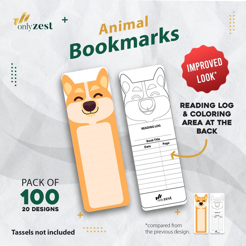 Only Zest Fun Bookmarks in Bulk for Kids - 100 Pack Kids Book Mark for Reading, Gifts for Students from Teachers, Bookmarks for Boys, Girls, Classrooms Rewards, Reading Incentives - Image 2