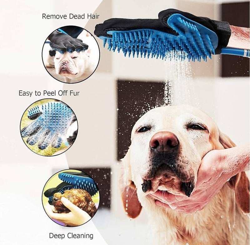 Pet Bathing Massaging Gloves (With External Hose) For Outdoor Grooming - Image 3