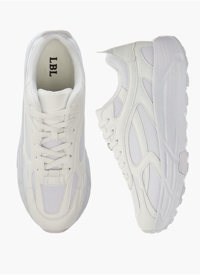 LBL by Shoexpress Men Panelled Sneakers with Lace-Up Closure  - Image 1