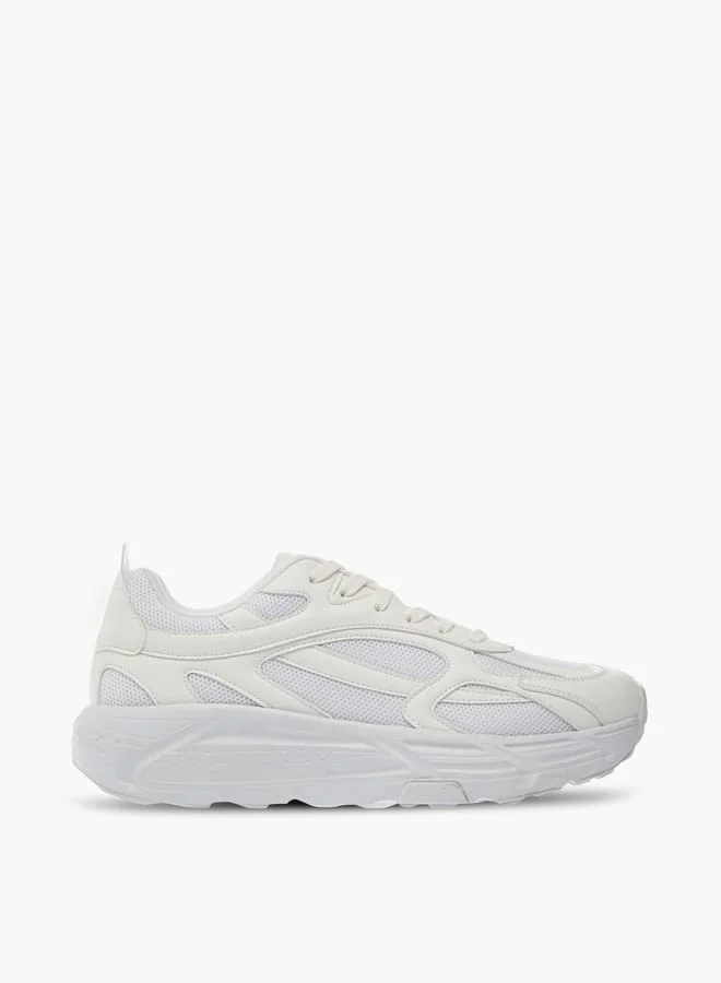 LBL by Shoexpress Men Panelled Sneakers with Lace-Up Closure
