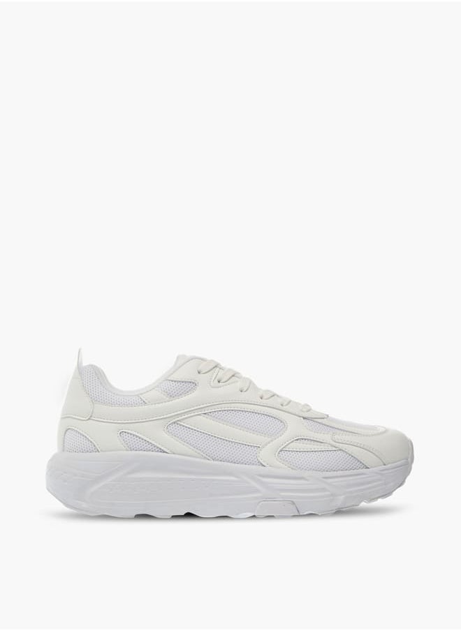 LBL by Shoexpress Men Panelled Sneakers with Lace-Up Closure  - Image 3