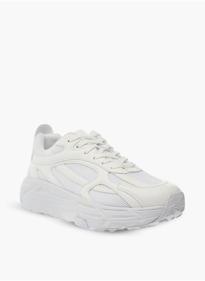 LBL by Shoexpress Men Panelled Sneakers with Lace-Up Closure  - Image 2