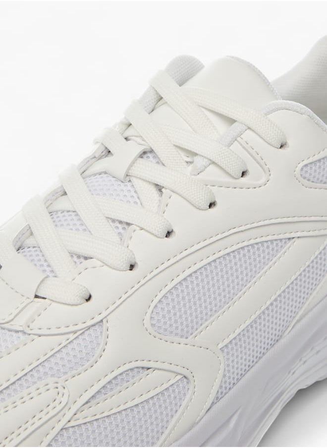 LBL by Shoexpress Men Panelled Sneakers with Lace-Up Closure  - Image 4