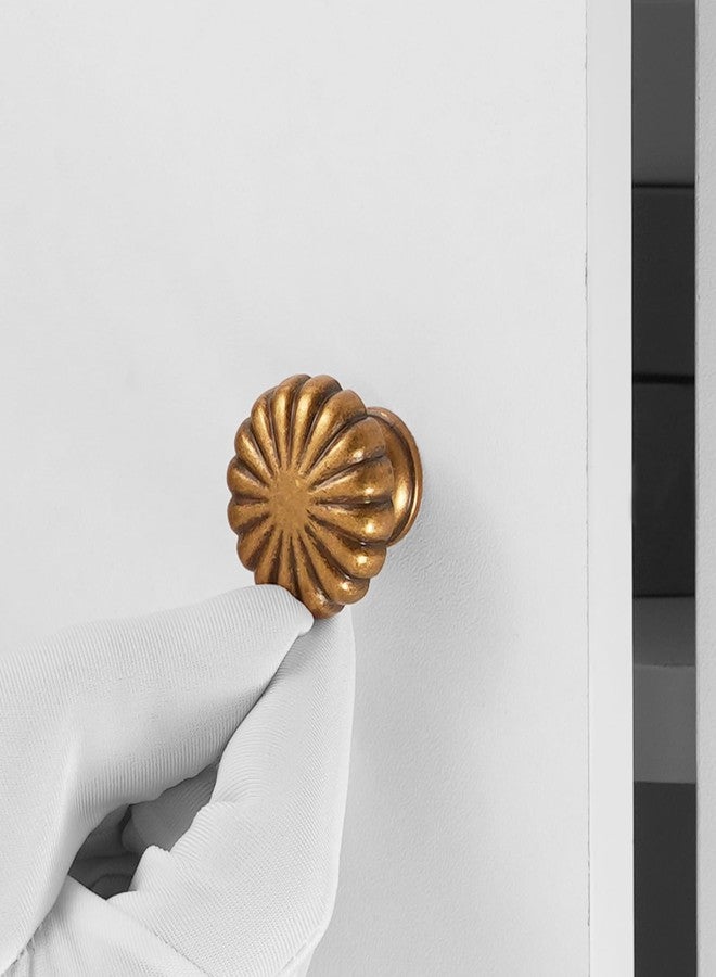 BUKOBYHE 10 Pack Kitchen Cabinet Handles Antique Brass Cabinet Knobs Vintage Drawer Knobs Kitchen Hardware - Image 3
